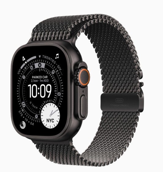 Apple Watch Ultra 2(2024)Cellular 49mm Black Titanium Case Milanese Loop - M